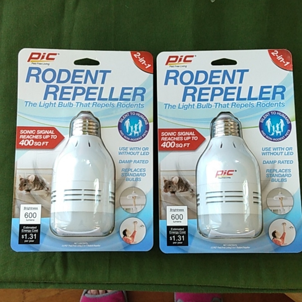 Two Rodent Repeller Light Bulbs